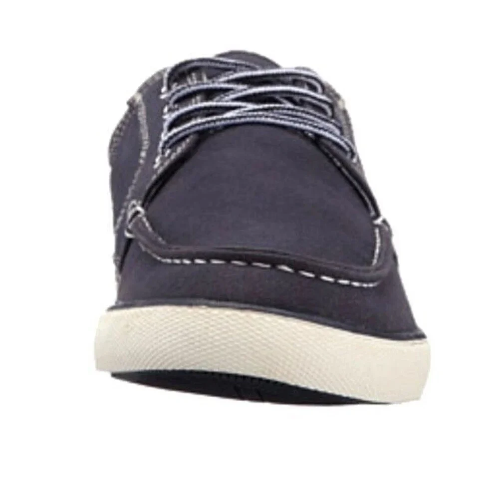 Antonio Zengara Boat Shoes Men's Size 7.5 Moc Toe Slip-ons Oceana Navy Canvas